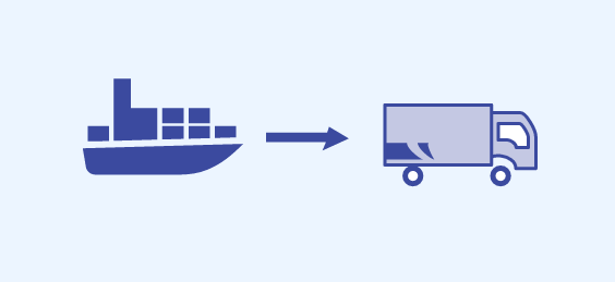 船舶貸切輸送のソリューションイメージ図