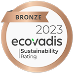 2023年EcoVadis 社 サステナビリティ「ブロンズ」評価マーク　2023 ecovadic Sustainability Rating BRONZE