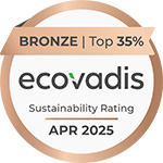 2023年EcoVadis 社 サステナビリティ「ブロンズ」評価マーク　2023 ecovadic Sustainability Rating BRONZE