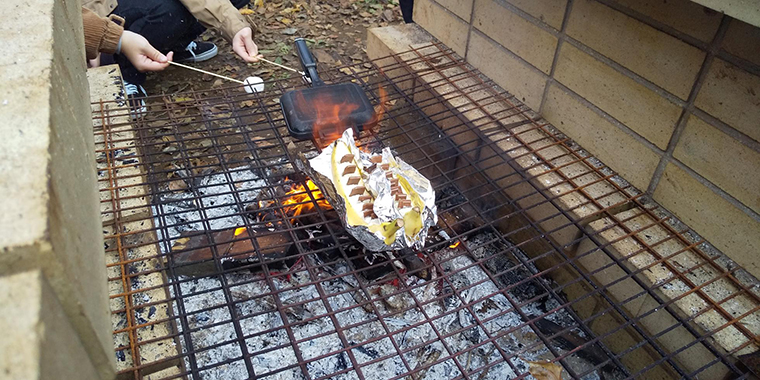 チョコレートをのせたバナナ思わず笑みがこぼれるほど、美味しかったです