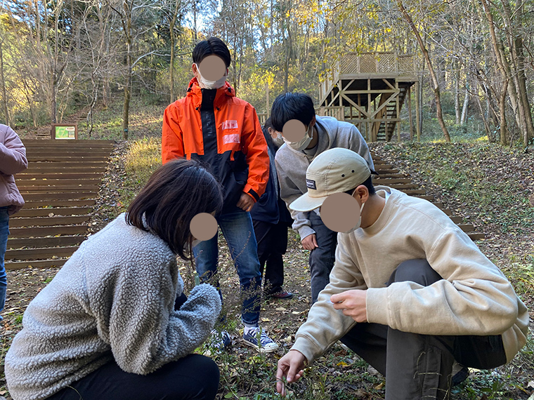 色見本と自然物を見比べ似ているものを探します