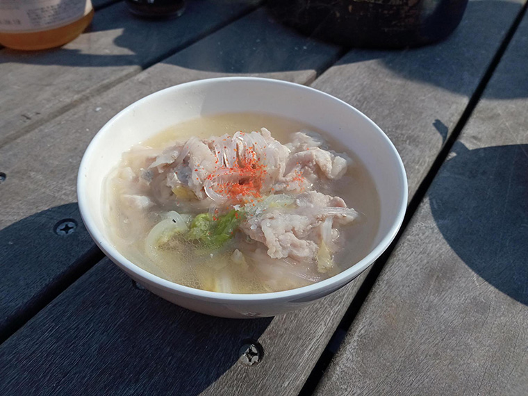 白菜・お肉・春雨を干し椎茸の出汁で煮て作ったピエンロー