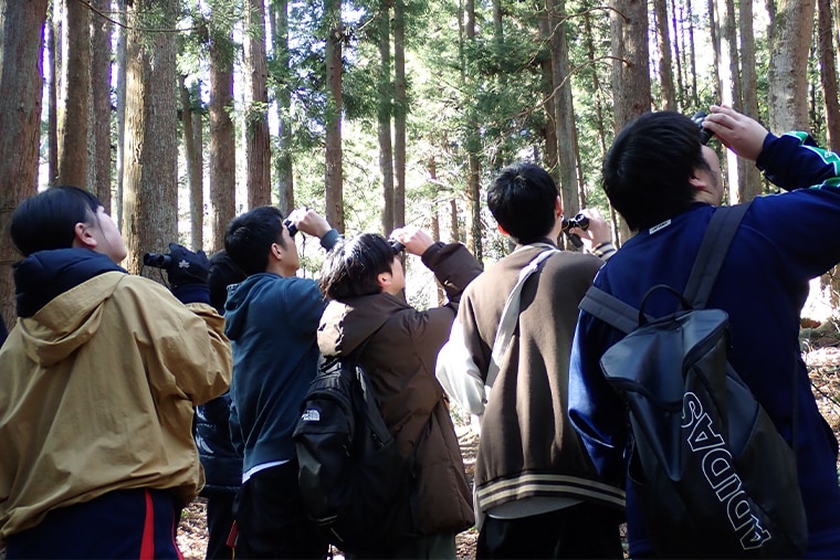 双眼鏡を使った観察