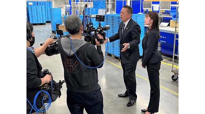 社長取材の様子