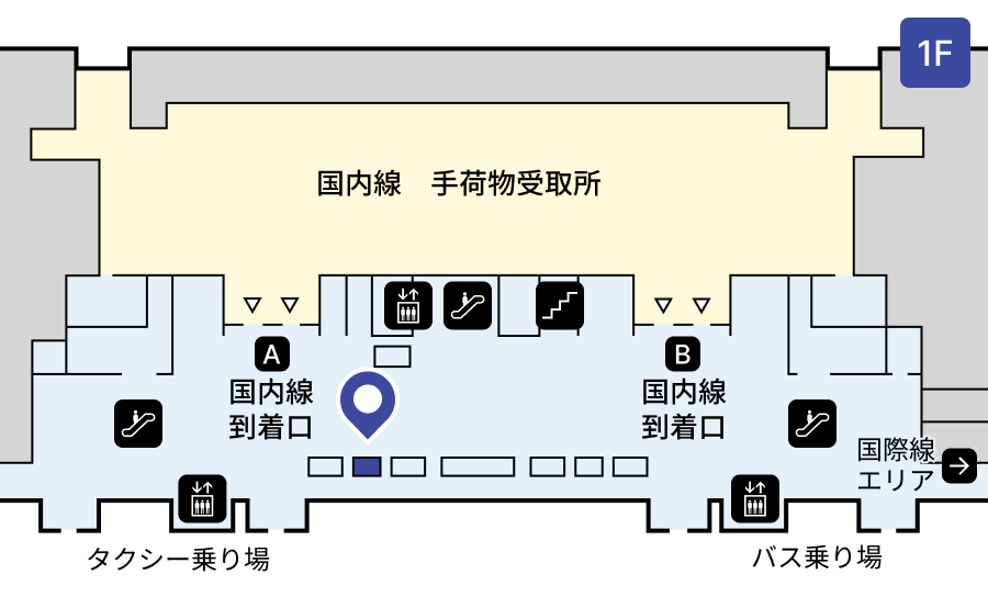 那覇空港宅配カウンターの図