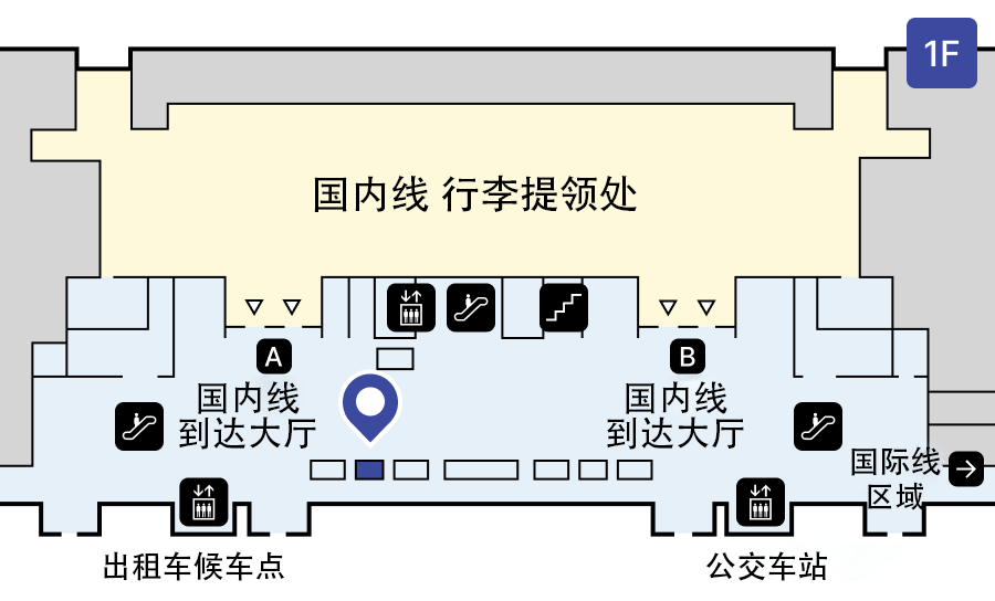 那霸机场行李寄存与宅配柜台示意图