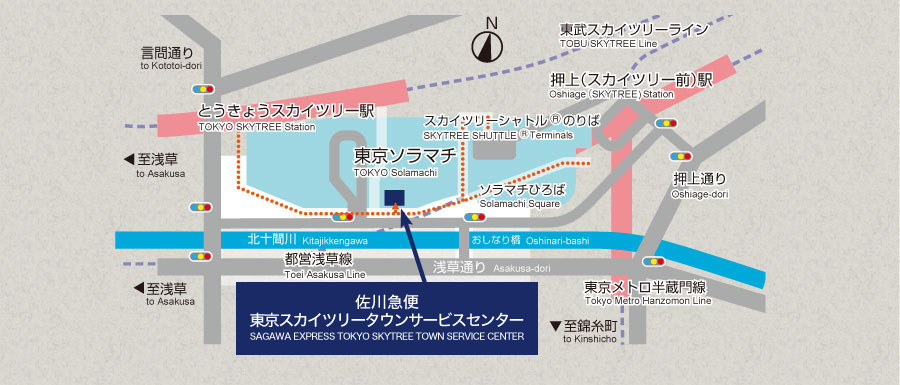 東京スカイツリータウンサービスセンター地図